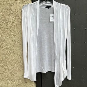 White shear long sleeve camisole